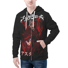 Asta Mens All Over Print Zip Hoodie - IGZ Clothing 