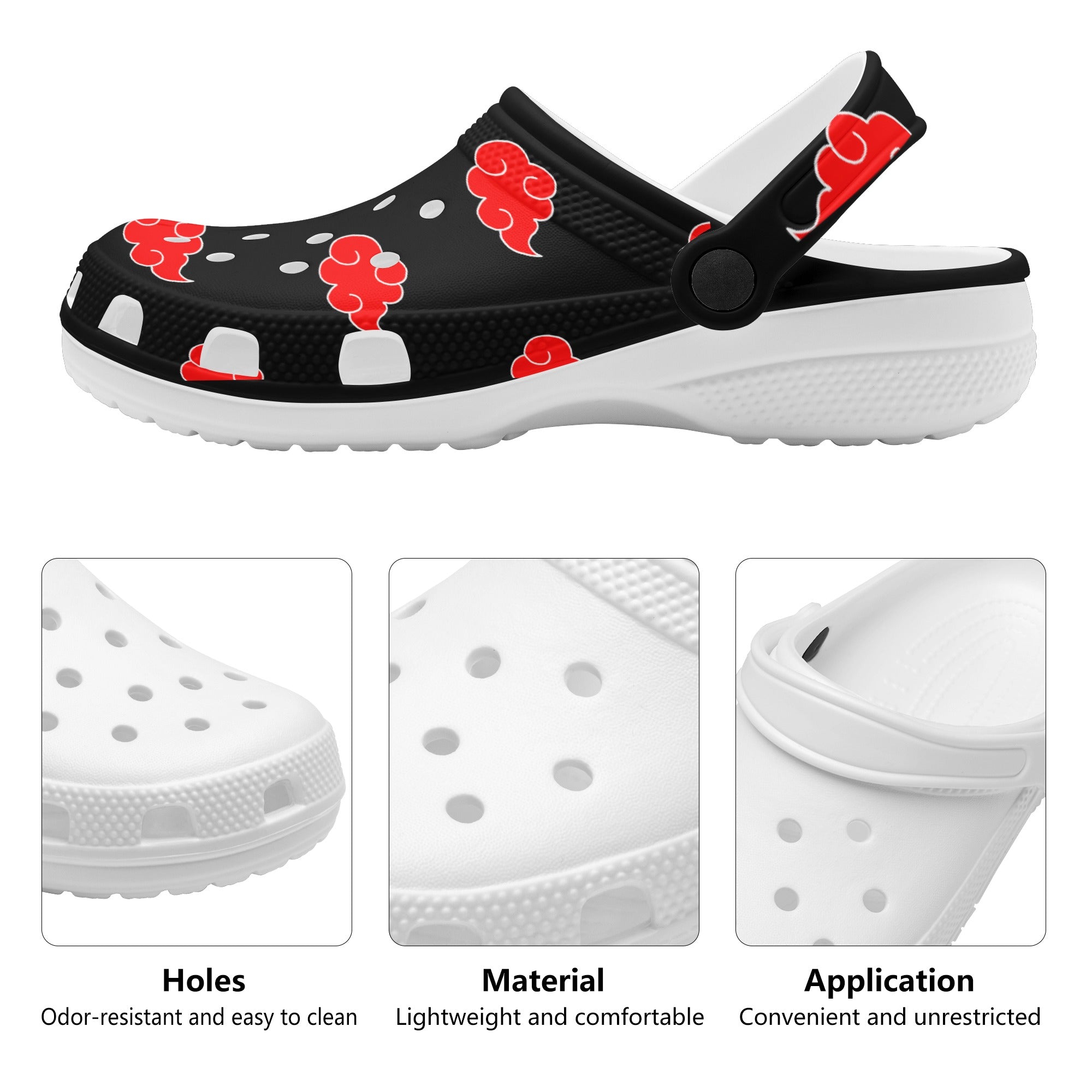 Akatsuki Mens All Over Printing Classic Clogs - IGZ Clothing 