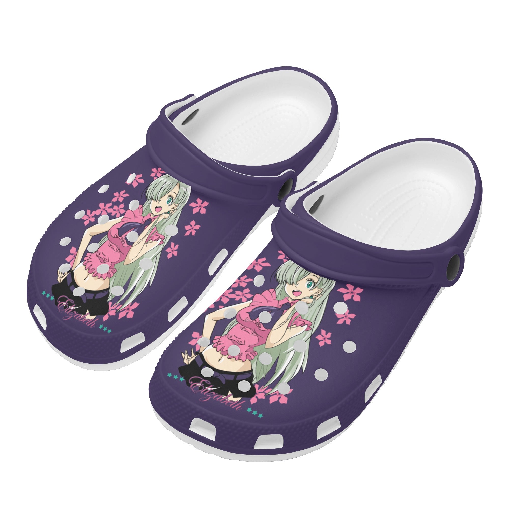 Elezabeth Womens All Over Printing Classic Clogs - IGZ Clothing 