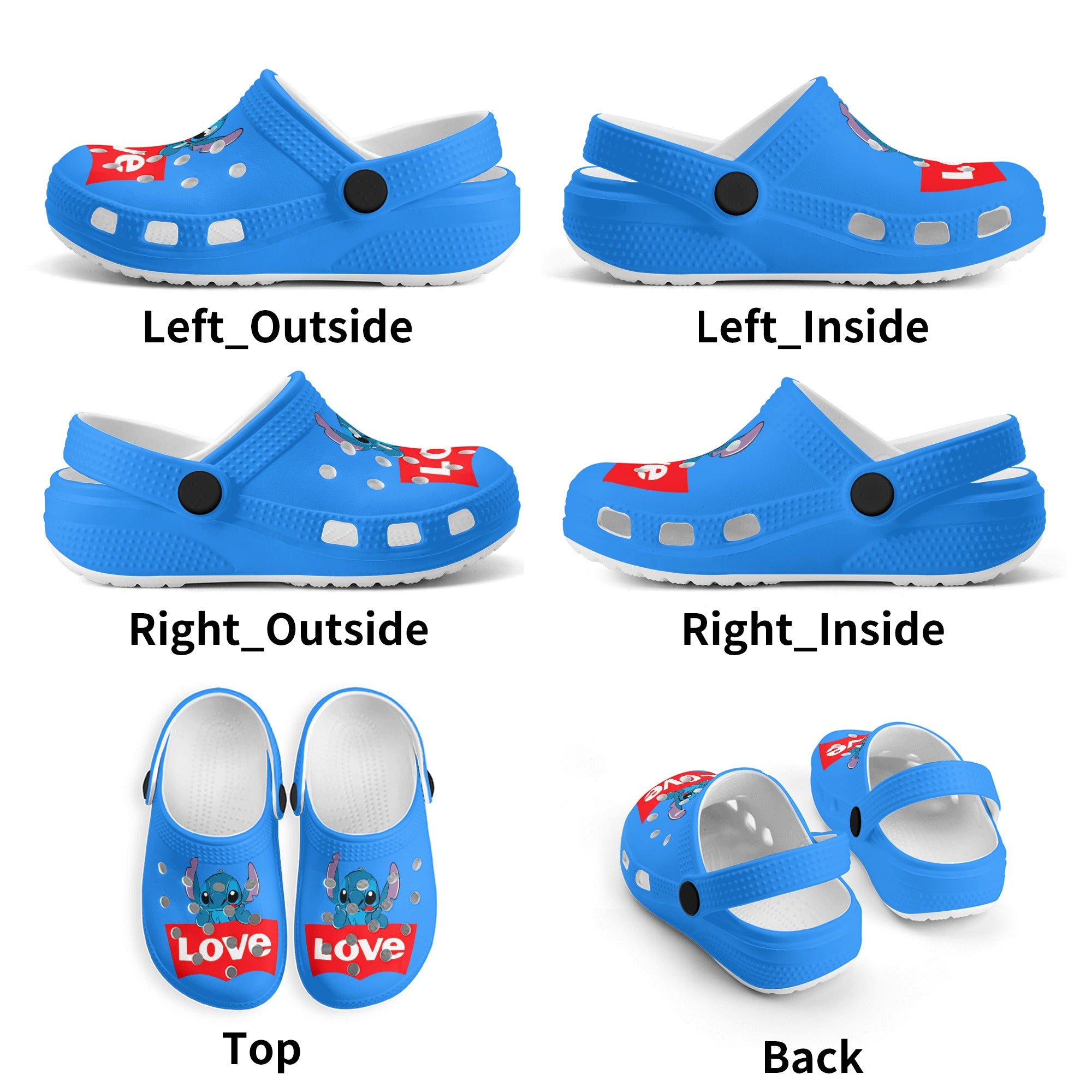 Stitch Kids All Over Printing Classic Clogs - IGZ Clothing 