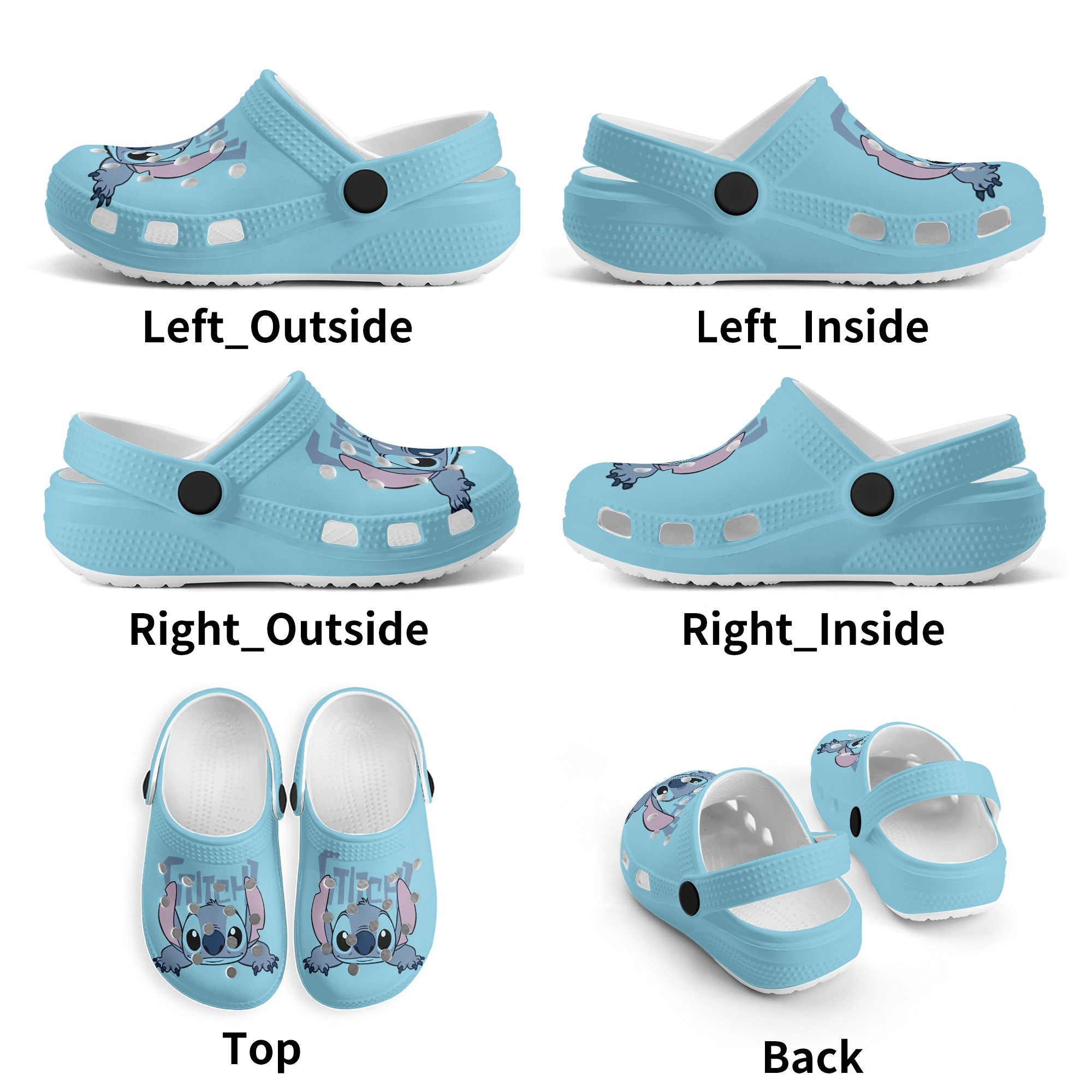 Stitch Kids All Over Printing Classic Clogs - IGZ Clothing 