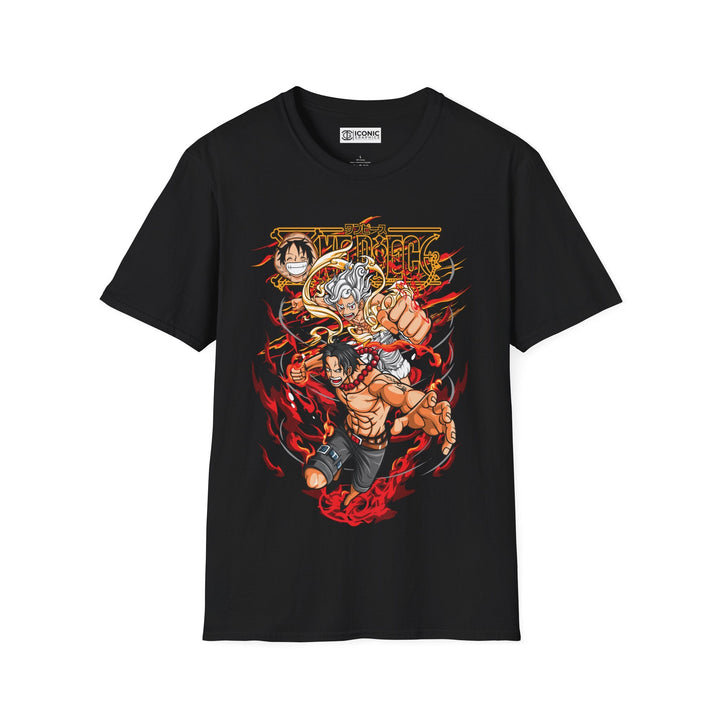 Sun God Luffy and Ace One Piece T-Shirt Printify