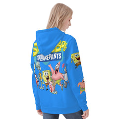 SpongeBob Custom Womens All Over Print Hoodie - IGZ Clothing 