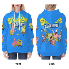 SpongeBob Custom Womens All Over Print Hoodie - IGZ Clothing 