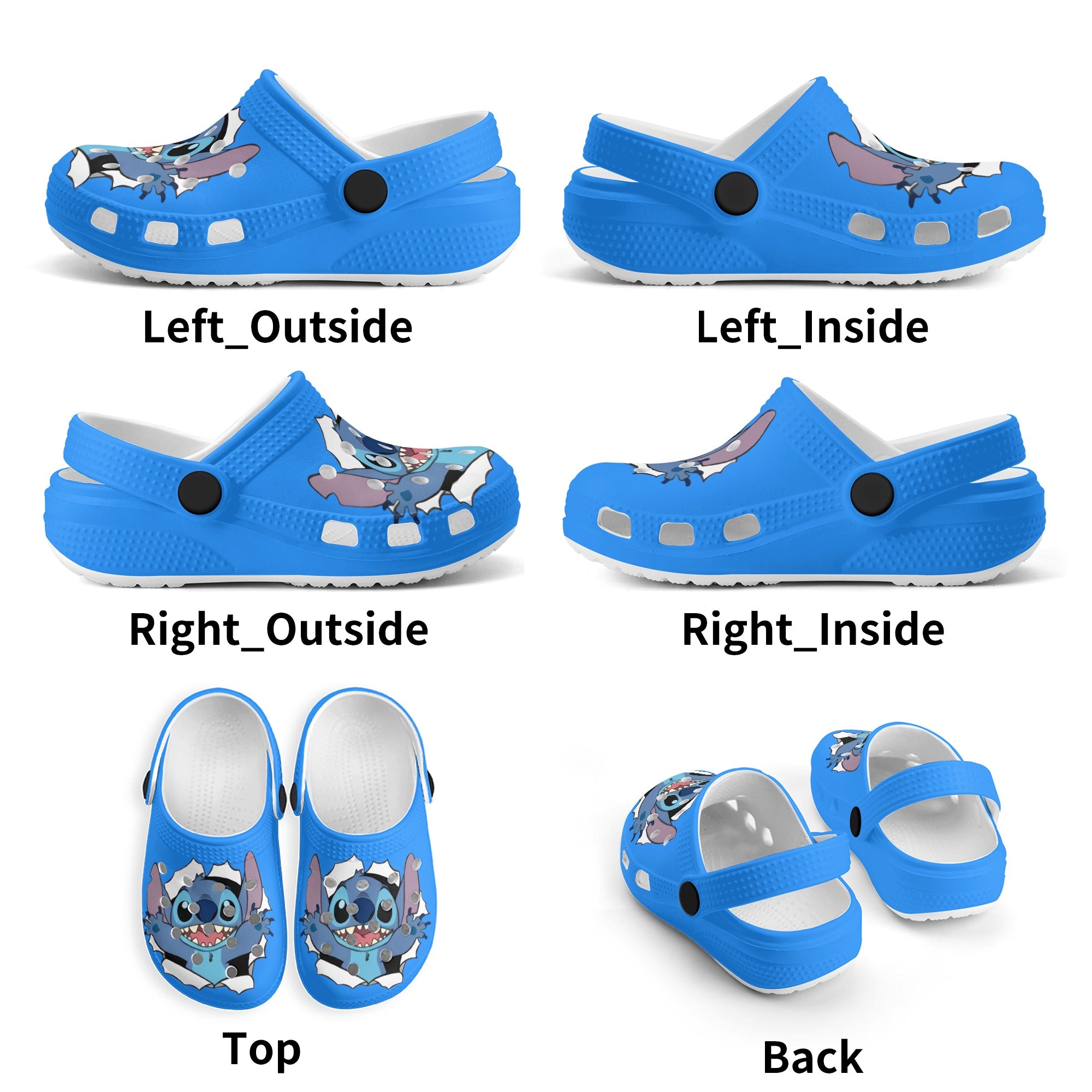 Stitch Kids All Over Printing Classic Clogs - IGZ Clothing 