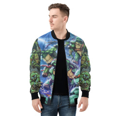 Mens Zip Up Bomber Jacket - IGZ Clothing 