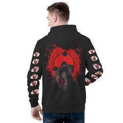 Uchiha Mens All Over Print Hoodie - IGZ Clothing 