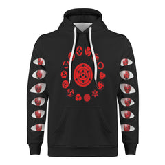 Uchiha Mens All Over Print Hoodie - IGZ Clothing 