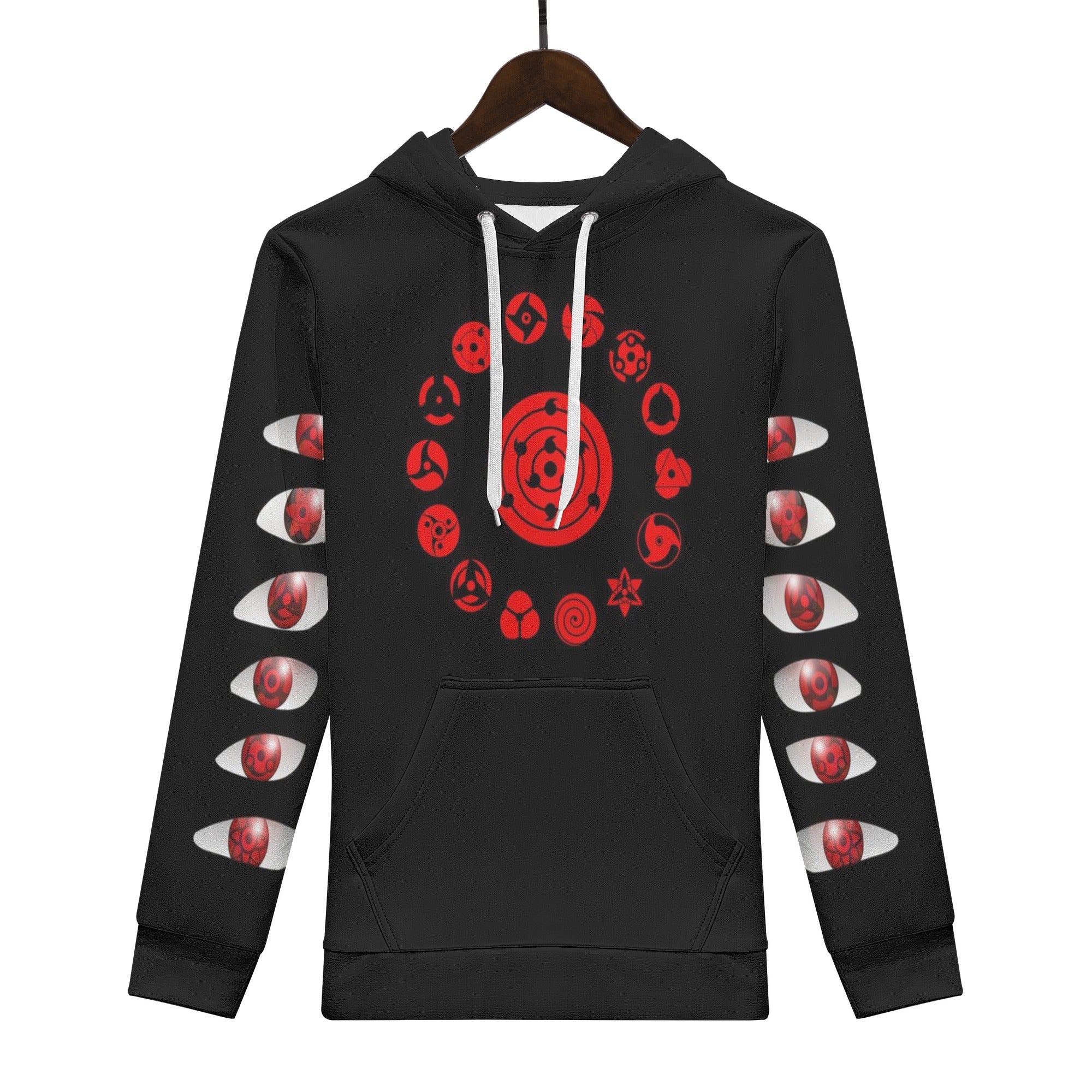 Uchiha Mens All Over Print Hoodie - IGZ Clothing 