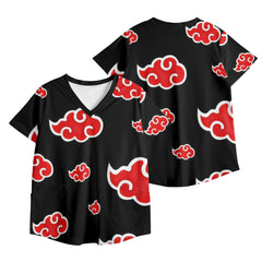 Akatsuki Womens Printed V Neck Workwear Nursing Tops - IGZ Clothing 