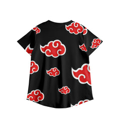 Akatsuki Womens Printed V Neck Workwear Nursing Tops - IGZ Clothing 