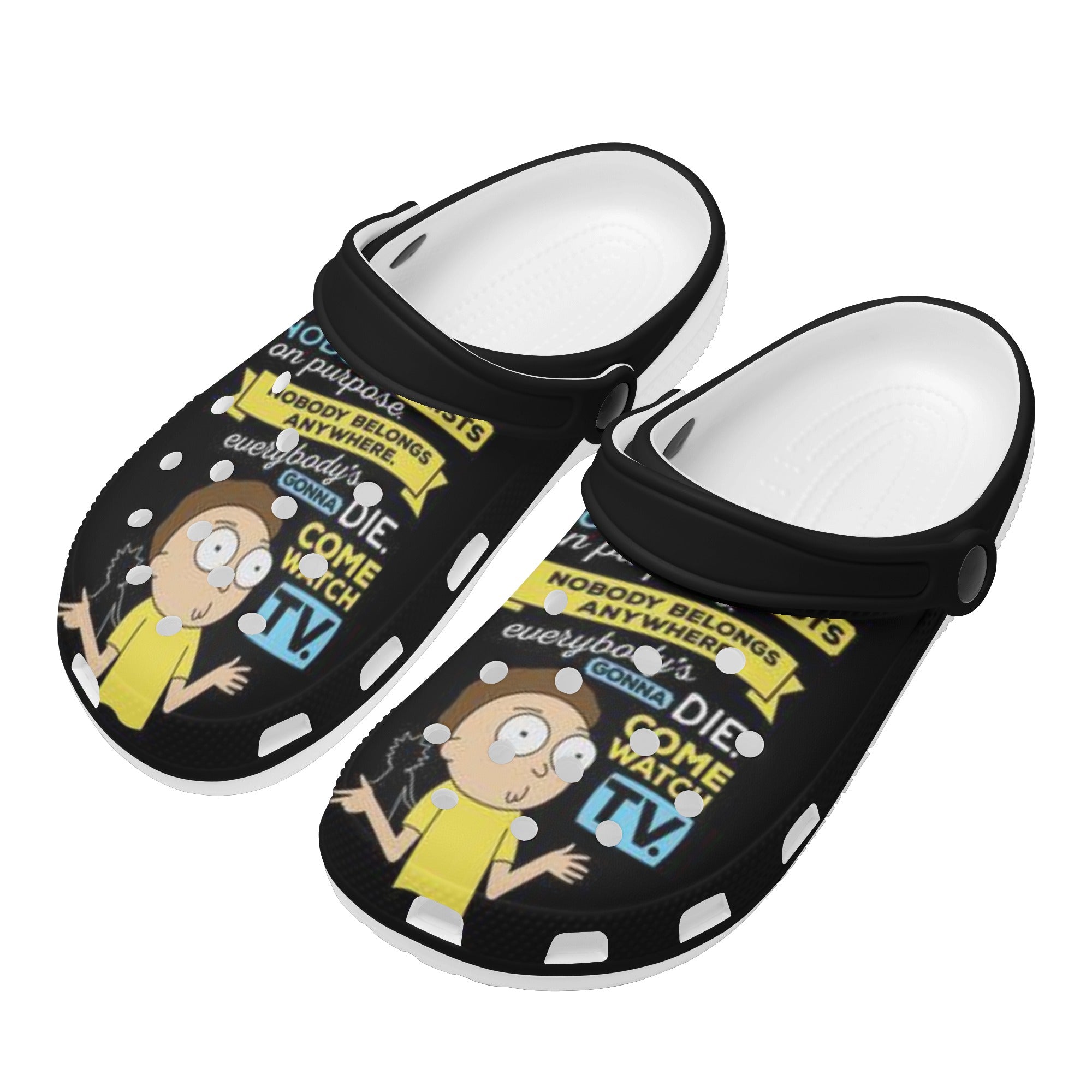 Rick and Morty Mens All Over Printing Classic Sandals - IGZ Clothing 