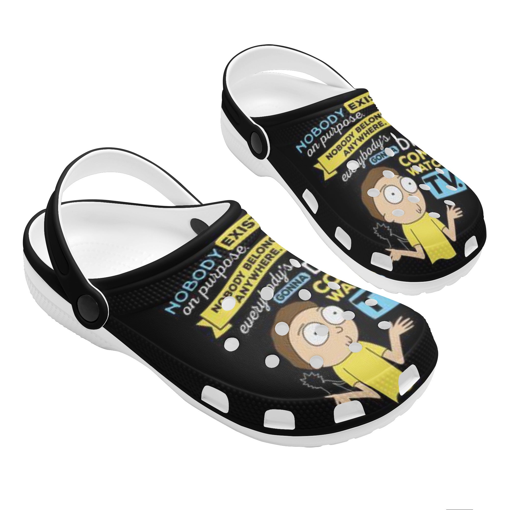 Rick and Morty Mens All Over Printing Classic Sandals - IGZ Clothing 