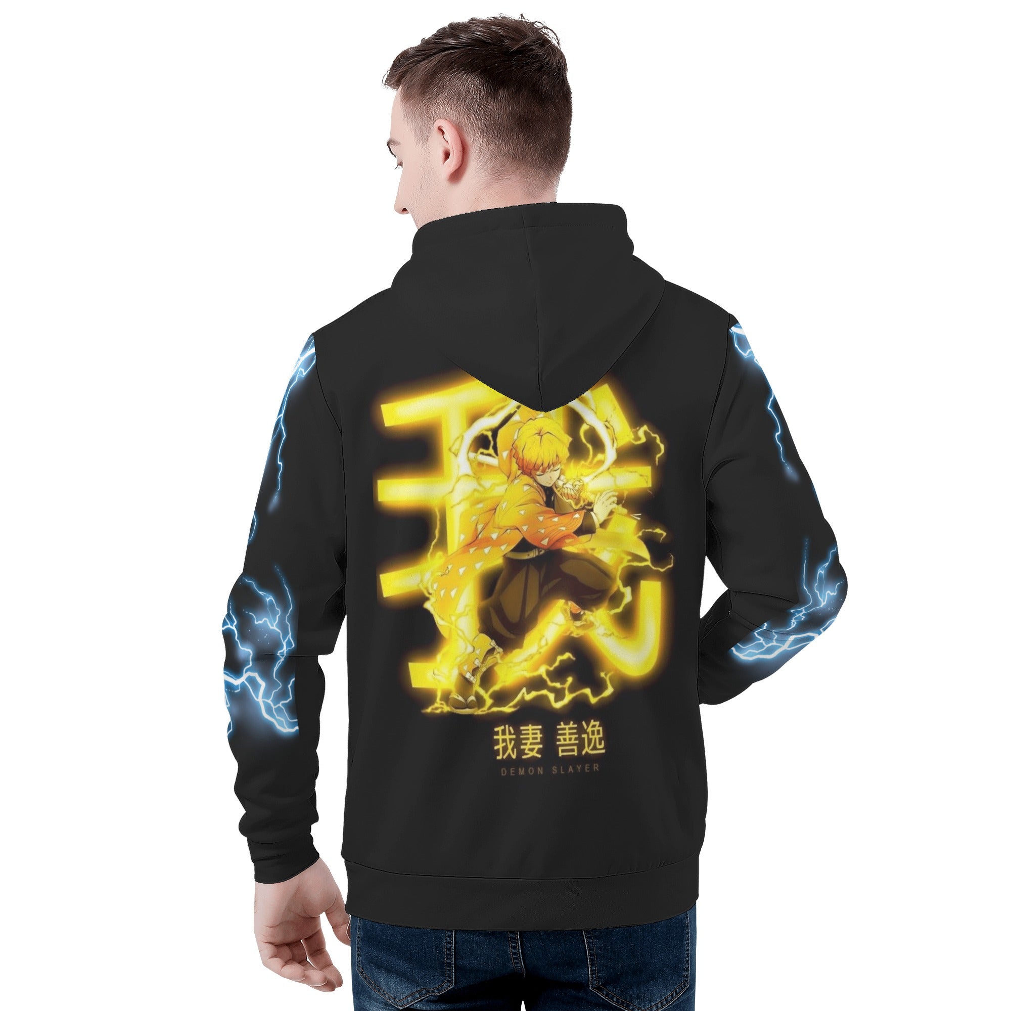 Mens All Over Print Basic Hoodie - IGZ Clothing 