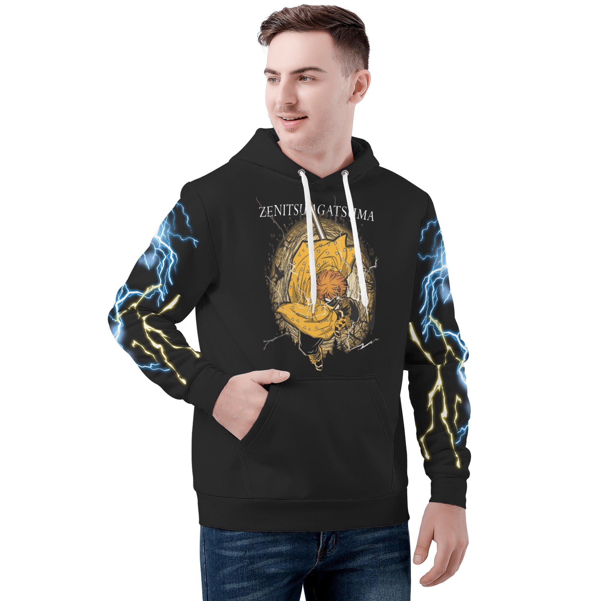 Mens All Over Print Basic Hoodie - IGZ Clothing 