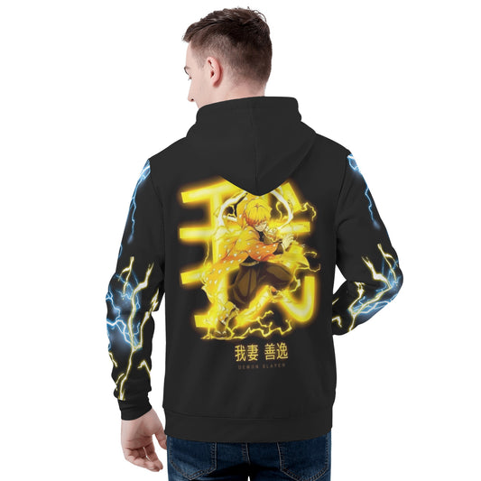 Mens All Over Print Basic Hoodie - IGZ Clothing 