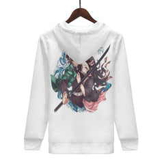 Tanjiro & Nezuko Mens All Over Print Basic Hoodie - IGZ Clothing 