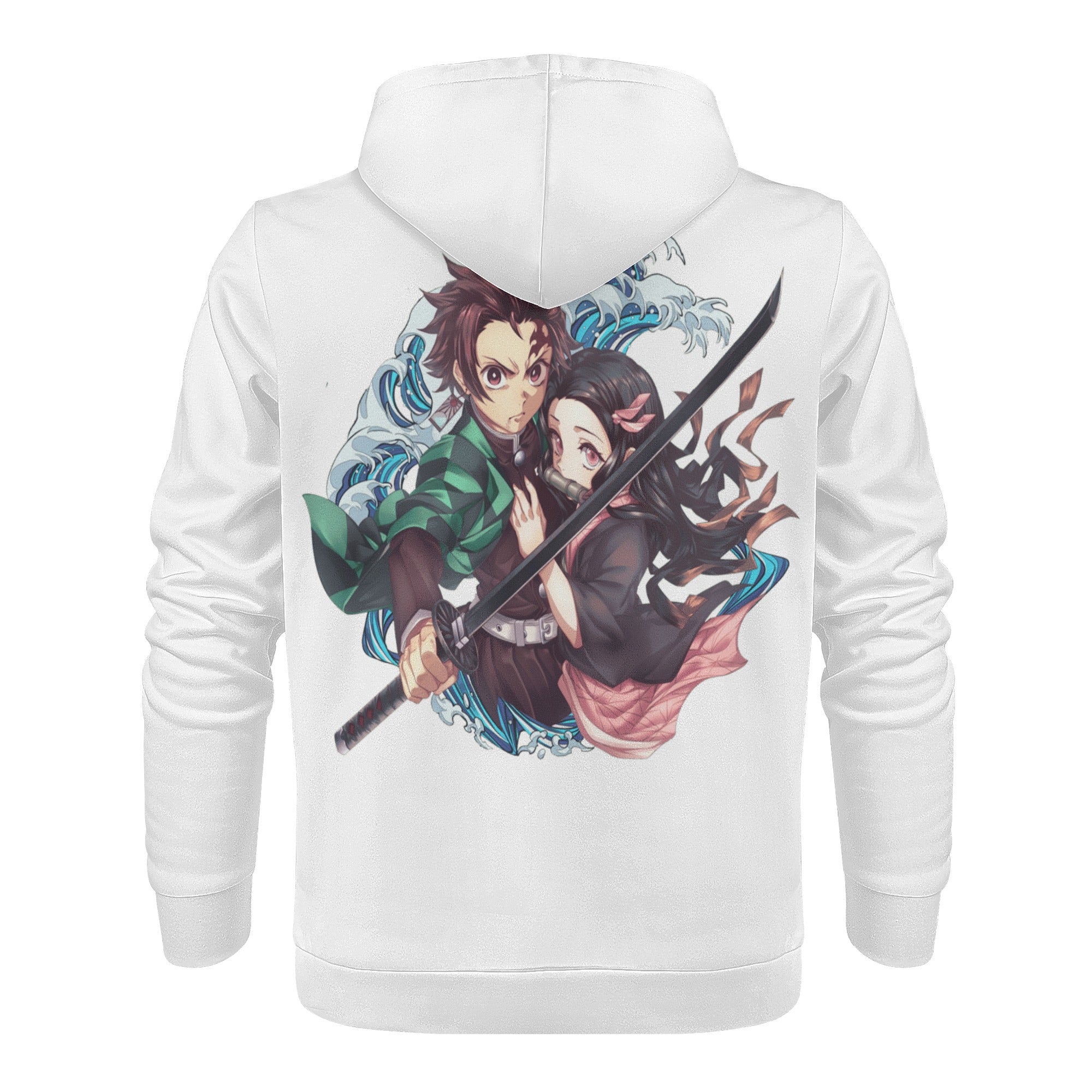 Tanjiro & Nezuko Mens All Over Print Basic Hoodie - IGZ Clothing 