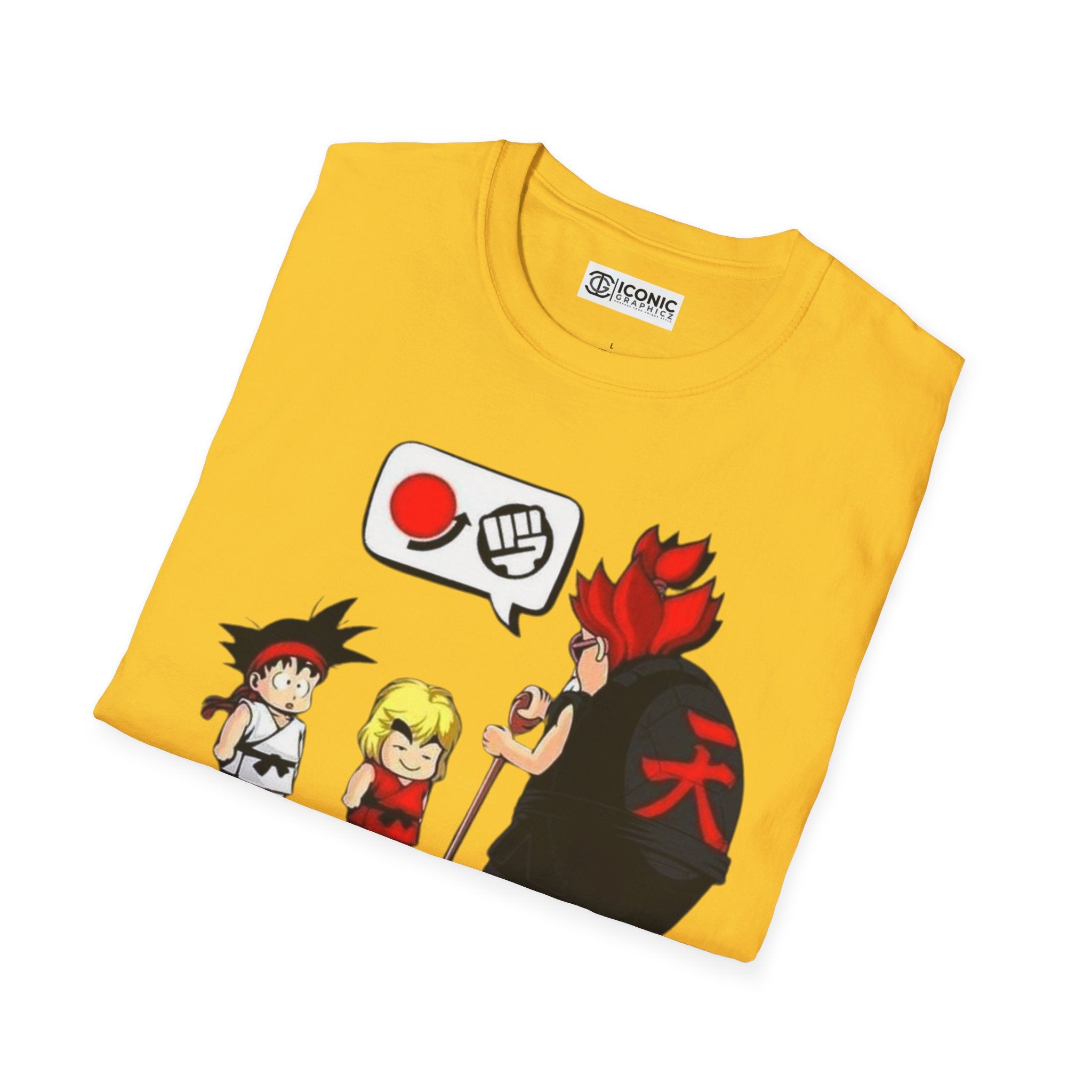 Dragonball and Streetfighter parody Unisex Softstyle T-Shirt - IGZ Clothing 