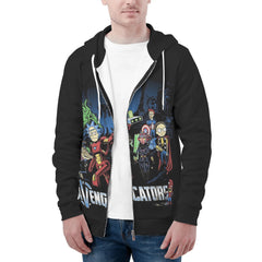 Rick And Morty Mens All Over Print Classic Zip Hoodie - IGZ Clothing 