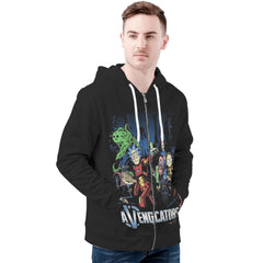 Rick And Morty Mens All Over Print Classic Zip Hoodie - IGZ Clothing 