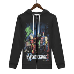 Rick And Morty Mens All Over Print Classic Zip Hoodie - IGZ Clothing 