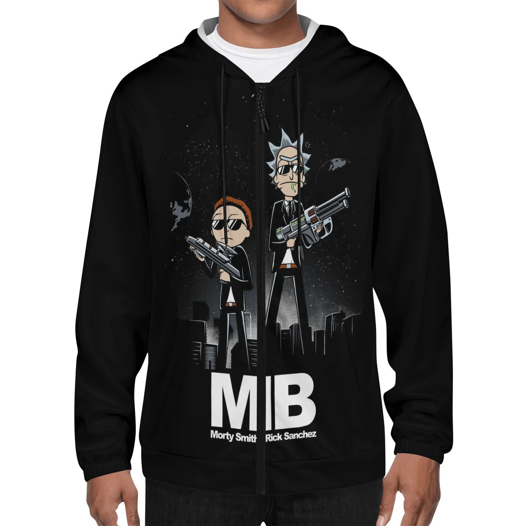 Rick And Morty Mens Lightweight All Over Print Zip Hoodie - Premium  from - Just $65! Shop now at IGZ Clothing 