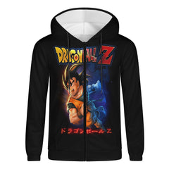 Goku Mens Lightweight All Over Print Zip Hoodie - IGZ Clothing 