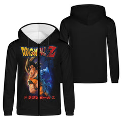 Goku Mens Lightweight All Over Print Zip Hoodie - IGZ Clothing 