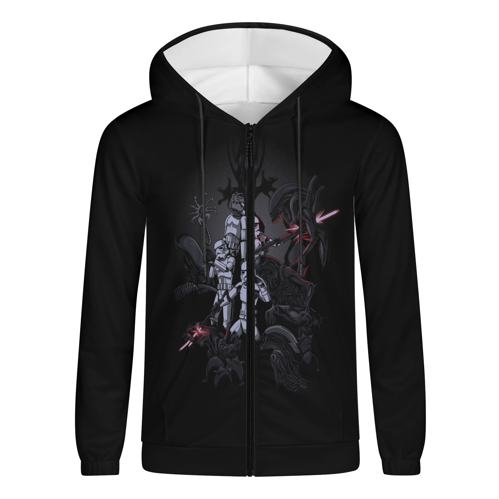 Star Wars Vs Aliens Mens Lightweight All Over Print Zip Hoodie - Premium  from - Just $65! Shop now at IGZ Clothing 