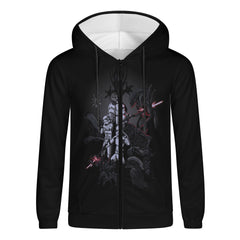 Star Wars Vs Aliens Mens Lightweight All Over Print Zip Hoodie - IGZ Clothing 