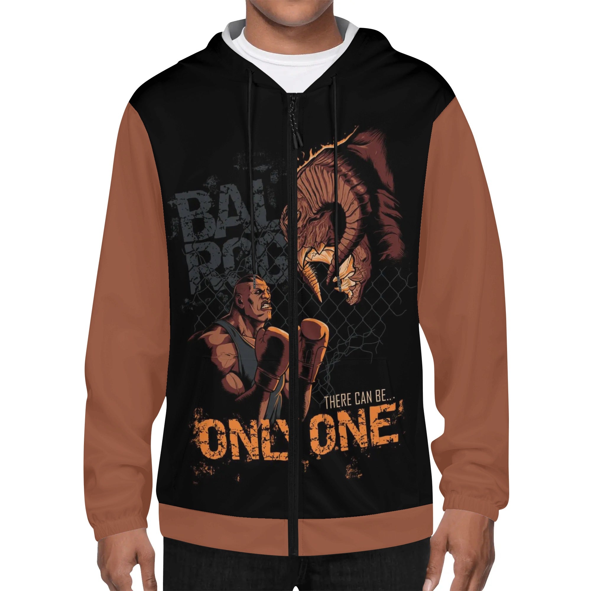 Balrogs Mens Lightweight All Over Print Zip Hoodie - IGZ Clothing 