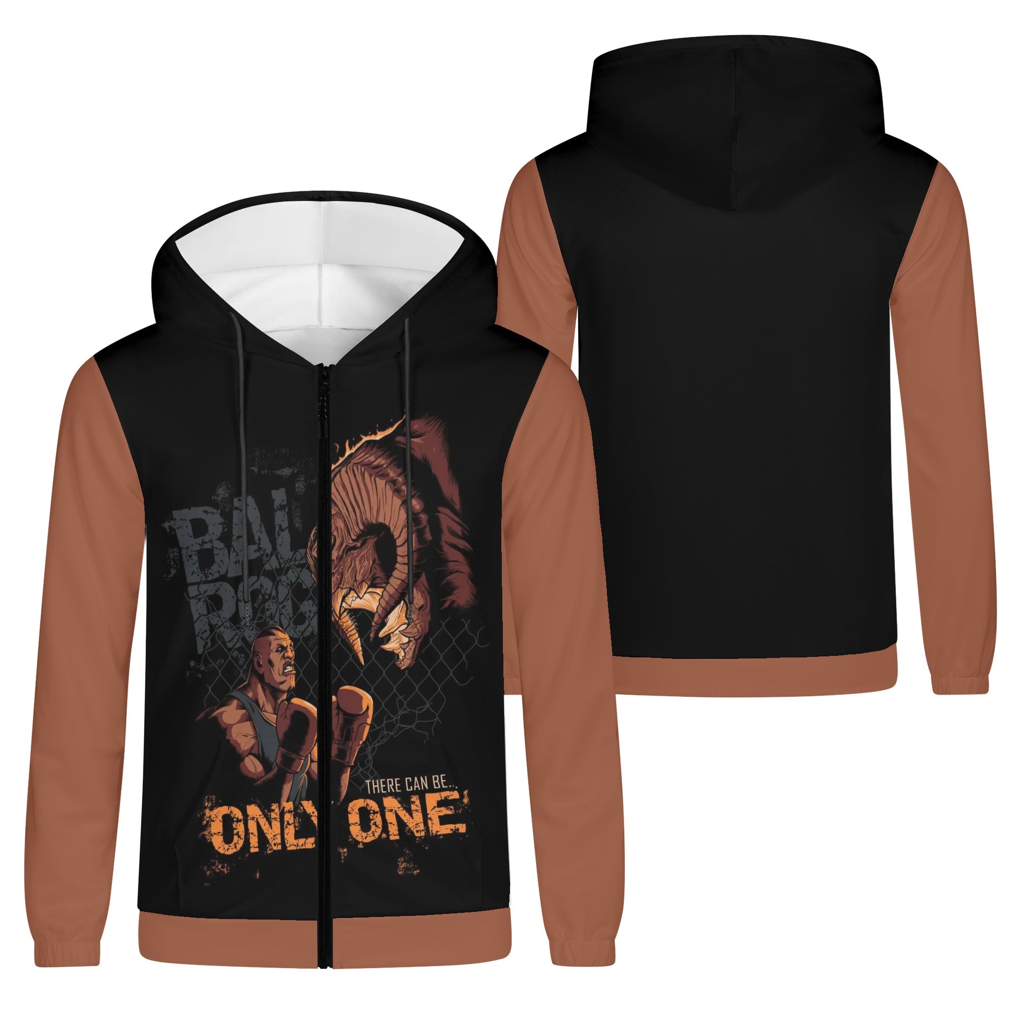 Balrogs Mens Lightweight All Over Print Zip Hoodie - IGZ Clothing 