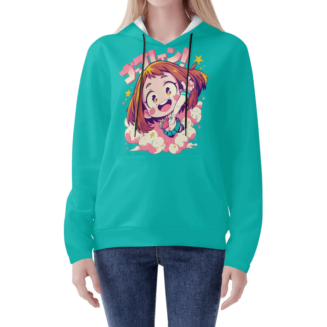 Uraraka Womens Lightweight All Over Printing Pullover Hoodie Sweatshirt - Premium  from - Just $65! Shop now at IGZ Clothing 