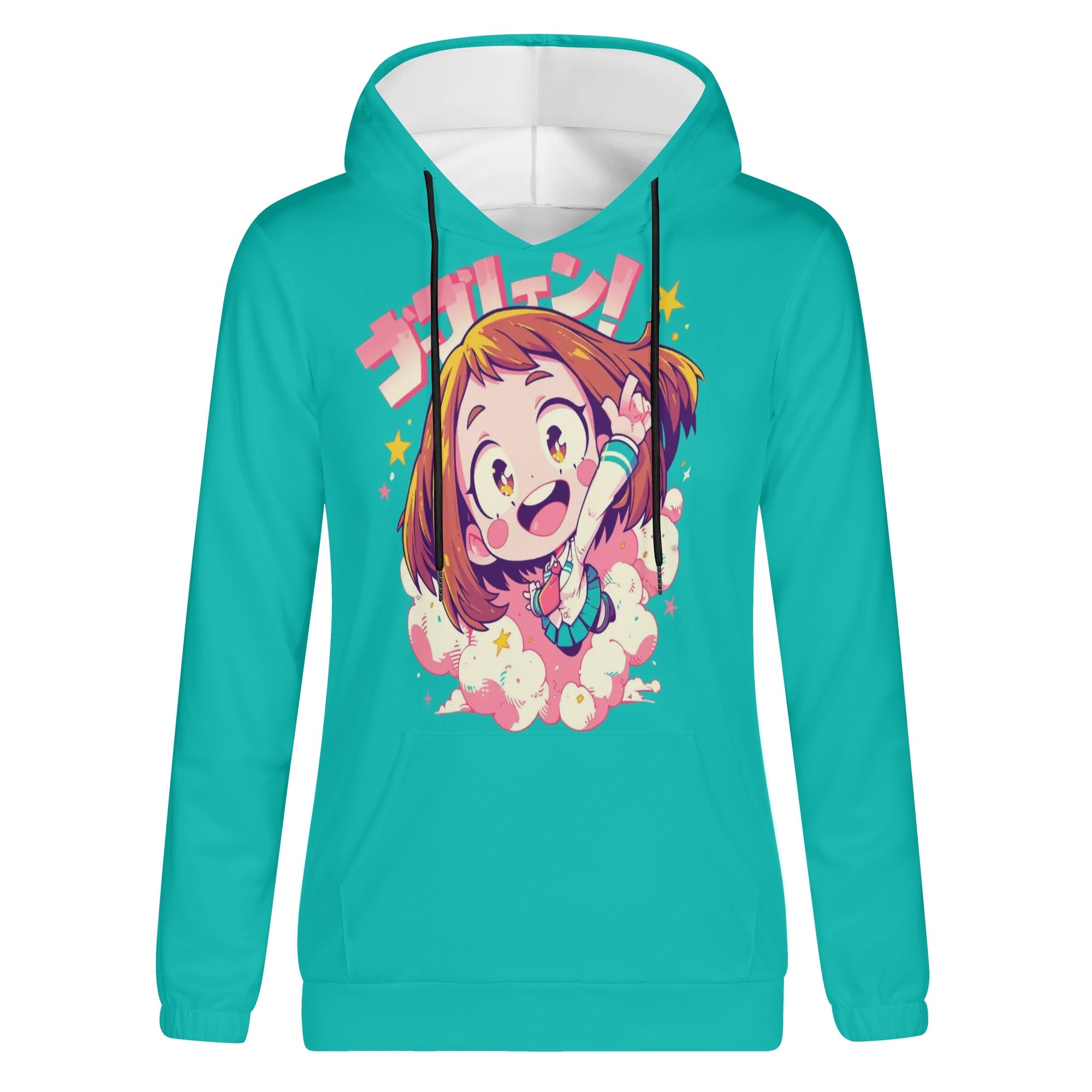 Uraraka Womens Lightweight All Over Printing Pullover Hoodie Sweatshirt - IGZ Clothing 