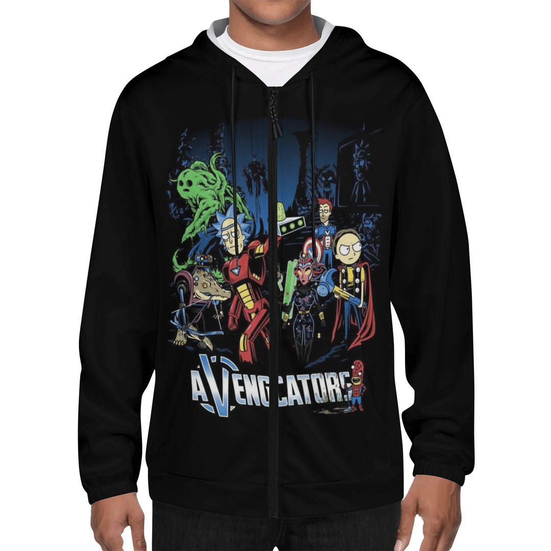 Rick and Morty Mens Lightweight All Over Print Zip Hoodie - Premium  from - Just $65! Shop now at IGZ Clothing 
