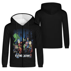 Rick and Morty Mens Lightweight All Over Print Zip Hoodie - IGZ Clothing 