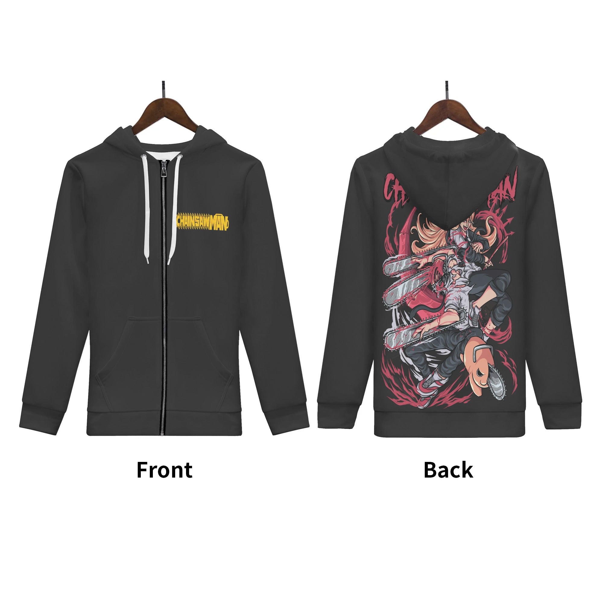 Denji Mens All Over Print Classic Zip Hoodie - Premium  from - Just $65! Shop now at IGZ Clothing 