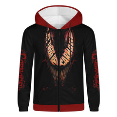 Carnage Mens Lightweight All Over Print Zip Hoodie - IGZ Clothing 