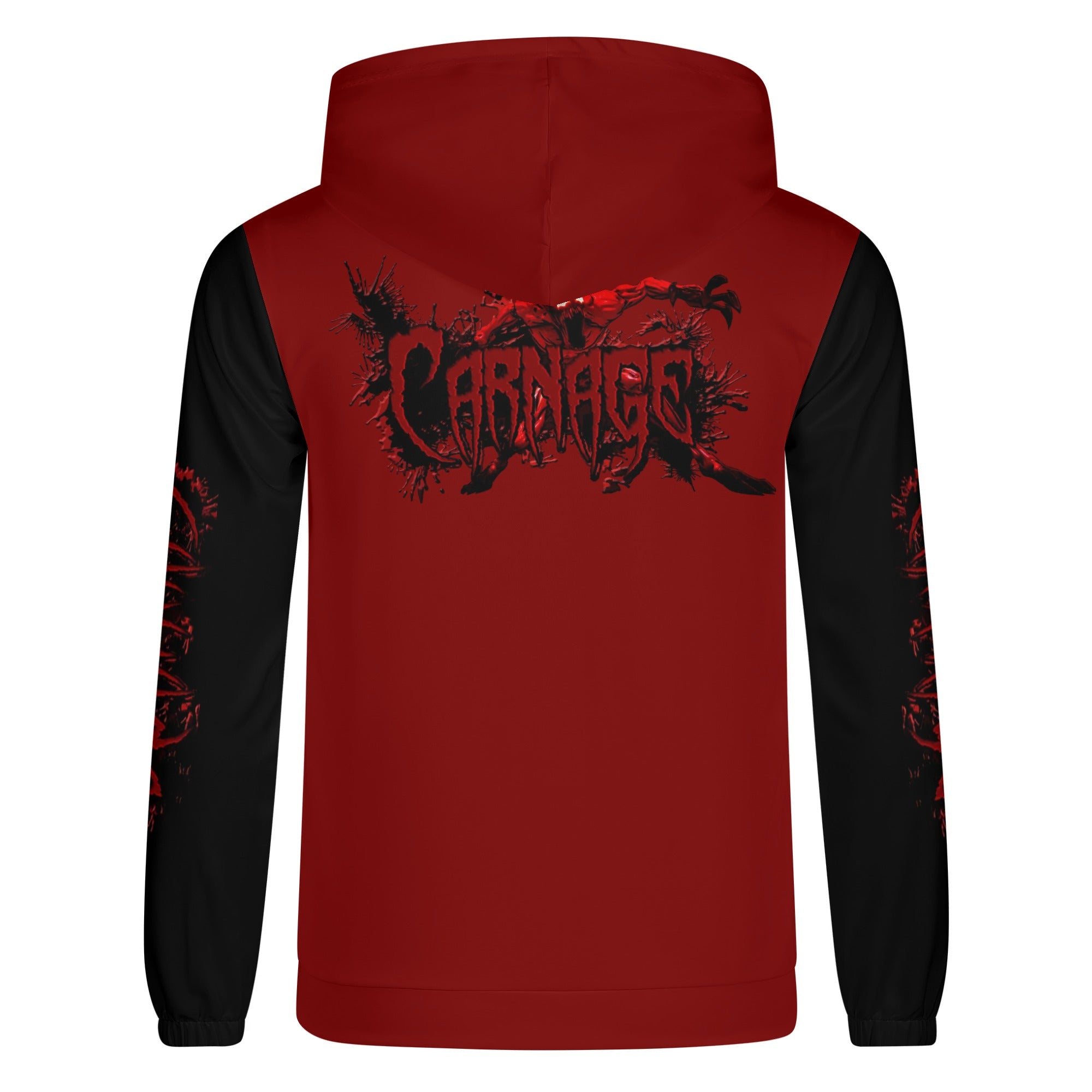 Carnage Mens Lightweight All Over Print Zip Hoodie - IGZ Clothing 