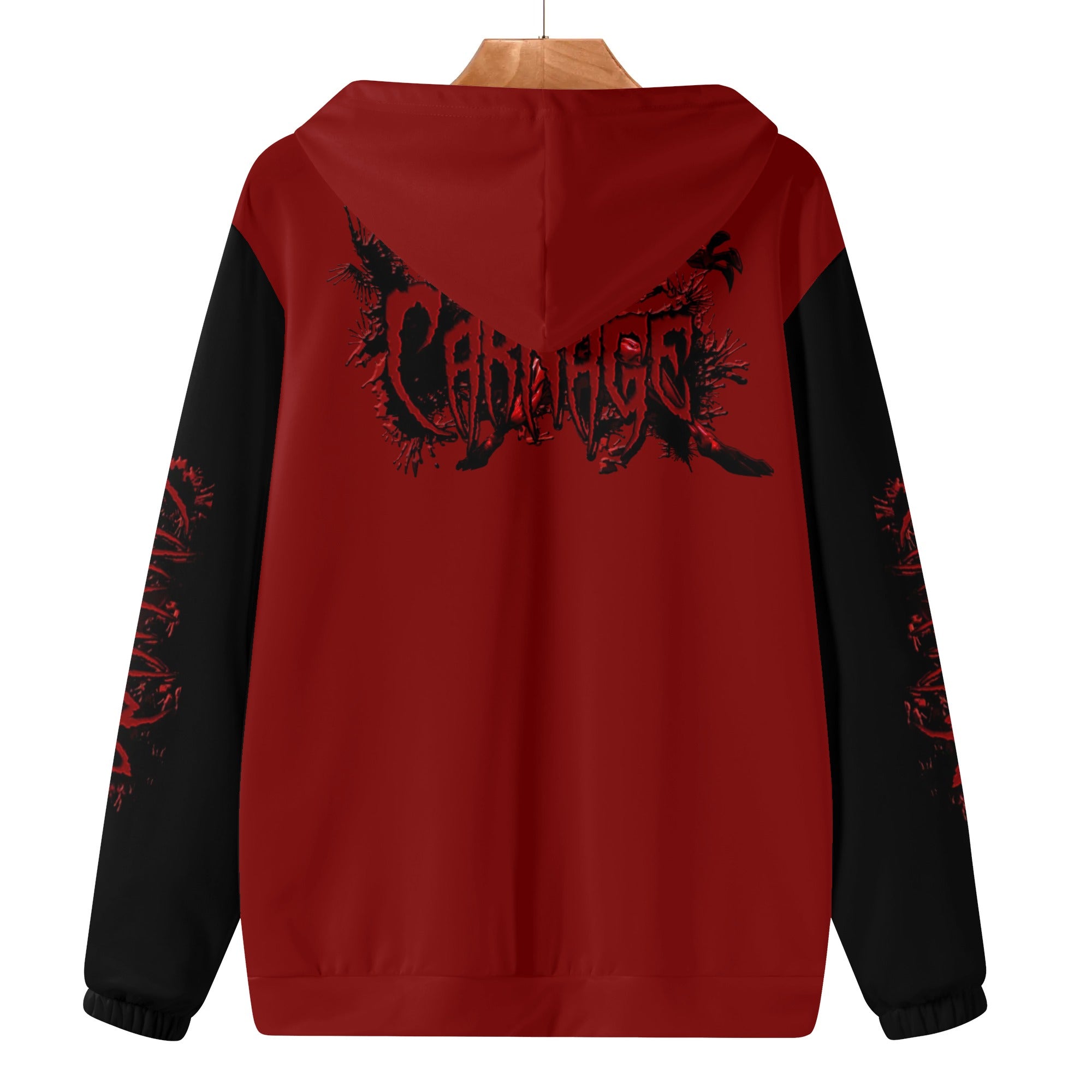 Carnage Mens Lightweight All Over Print Zip Hoodie - IGZ Clothing 