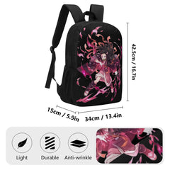 Nezuko 17 Inch School Backpack - IGZ Clothing 