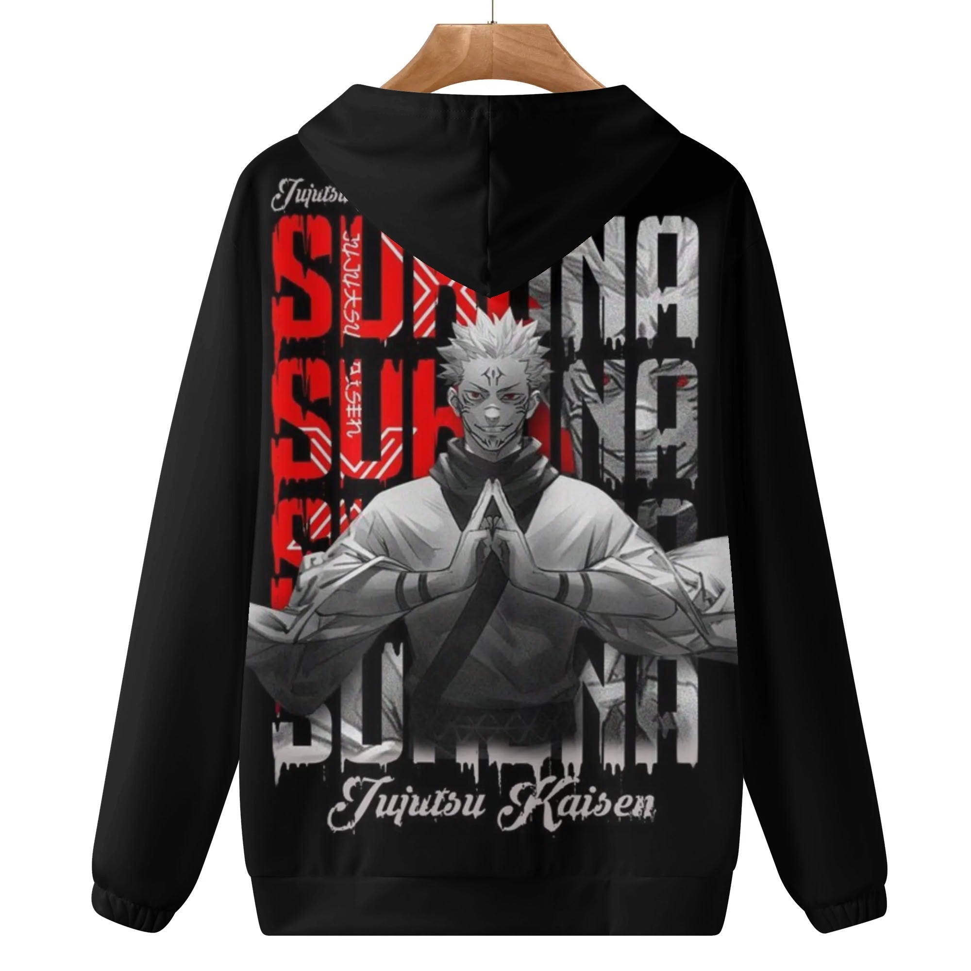 Sukuna Mens Lightweight All Over Print Hoodie - IGZ Clothing 