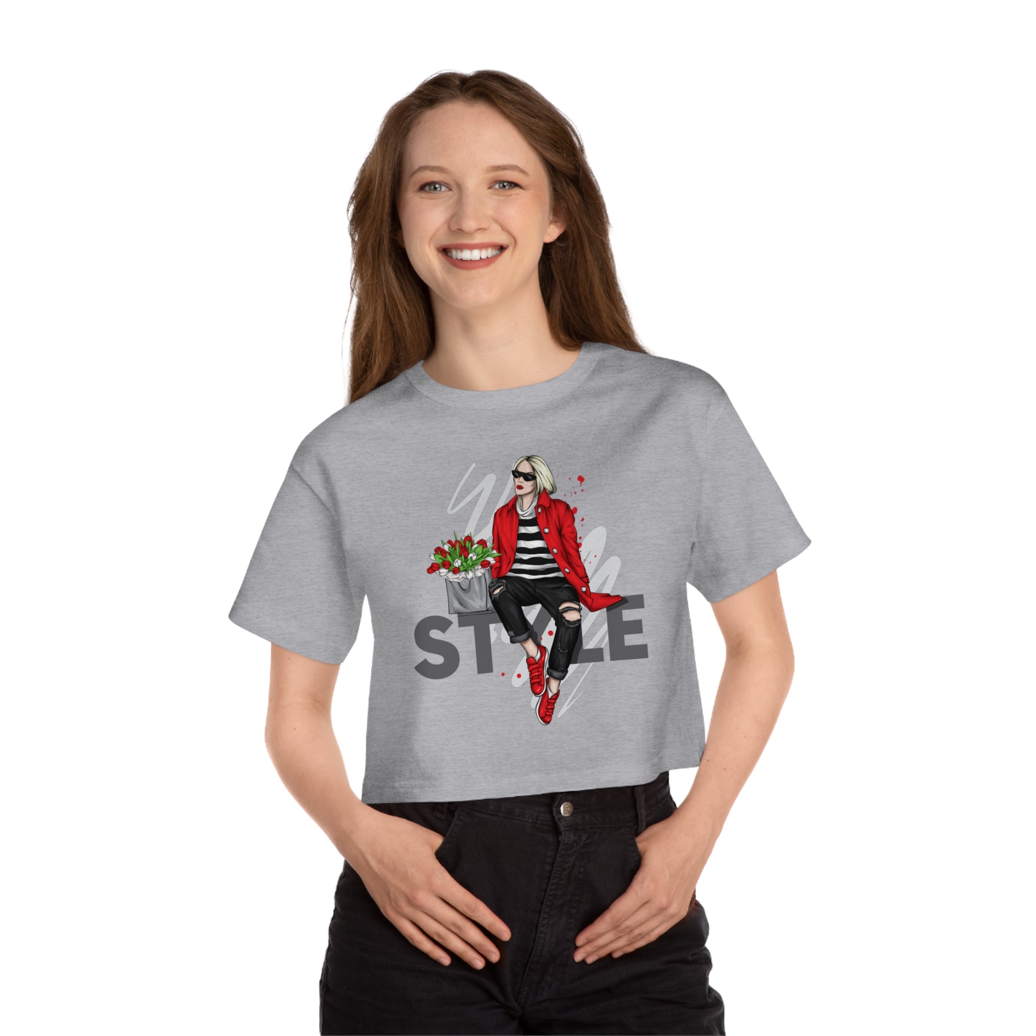 Style Champion Women's Heritage Cropped T-Shirt - IGZ Clothing 