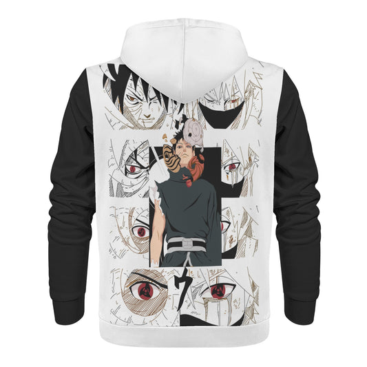 Obito All Over Print Warm Velvets Pair Of Hoodie