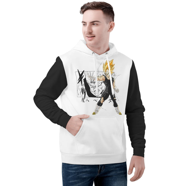 Vegeta All Over Print Warm Velvets Pair Of Hoodie Igz Clothing