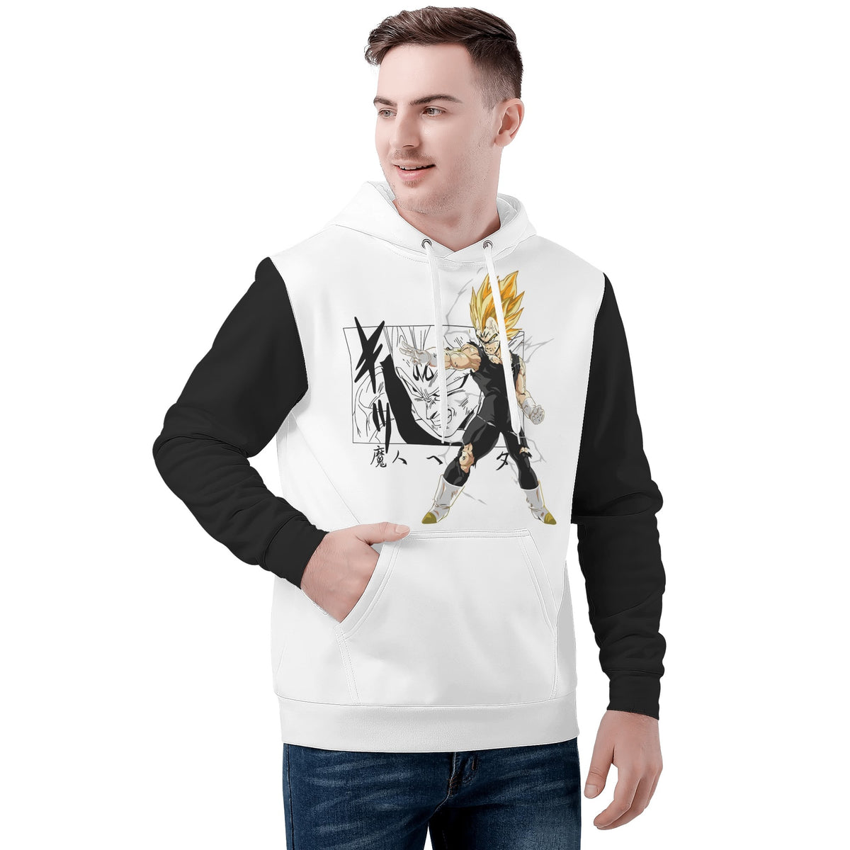 Vegeta All Over Print Warm Velvets Pair Of Hoodie