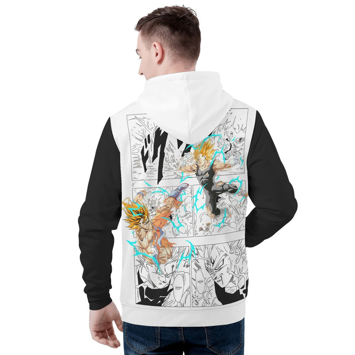 Goku vs Majin Vegeta All Over Print Warm Velvets Pair Of Hoodie Igz Clothing