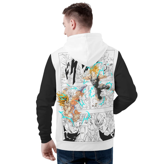 Goku vs Majin Vegeta All Over Print Warm Velvets Pair Of Hoodie