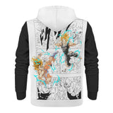 Goku vs Majin Vegeta All Over Print Warm Velvets Pair Of Hoodie Igz Clothing